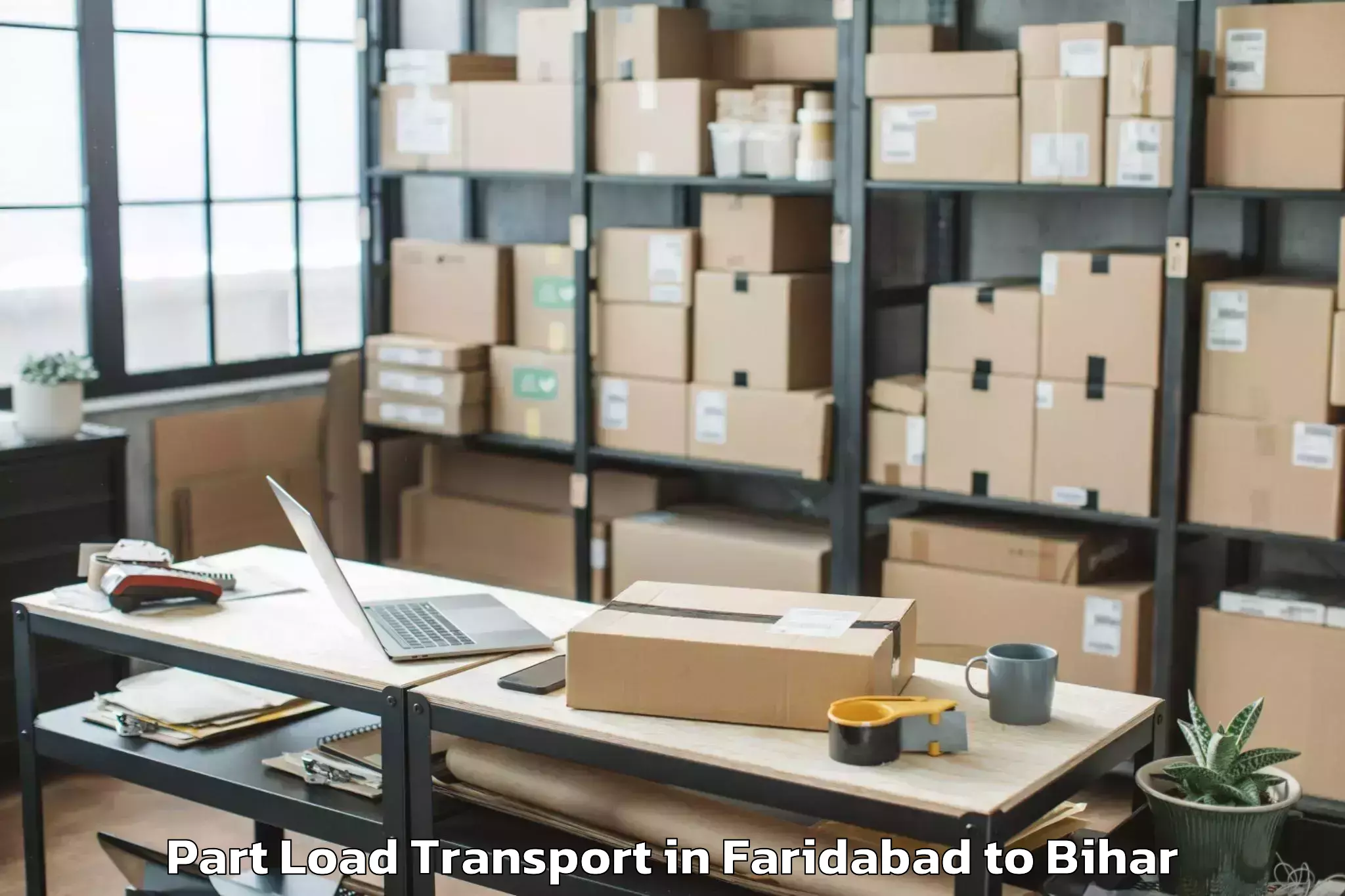 Book Faridabad to Harsidhi Pakariya Part Load Transport